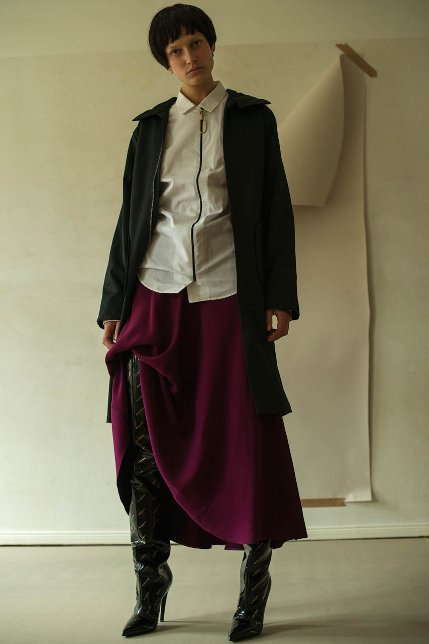 Harvest Moon — Shirt Michael Sontag Skirt Prada Coat Vladimir Karaleev Boots Balenciaga