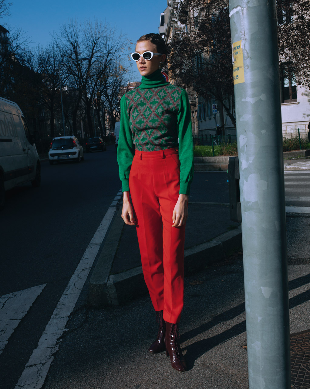 Walk That Journey — Sunglasses Calvin Klein Earrings Rada Blouse & Pants Stylist’s Own