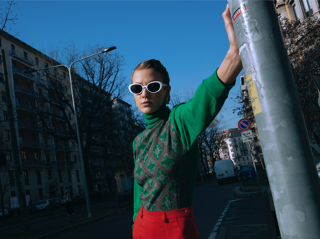 Walk That Journey — Sunglasses Calvin Klein Earrings Rada Blouse & Pants Stylist’s Own