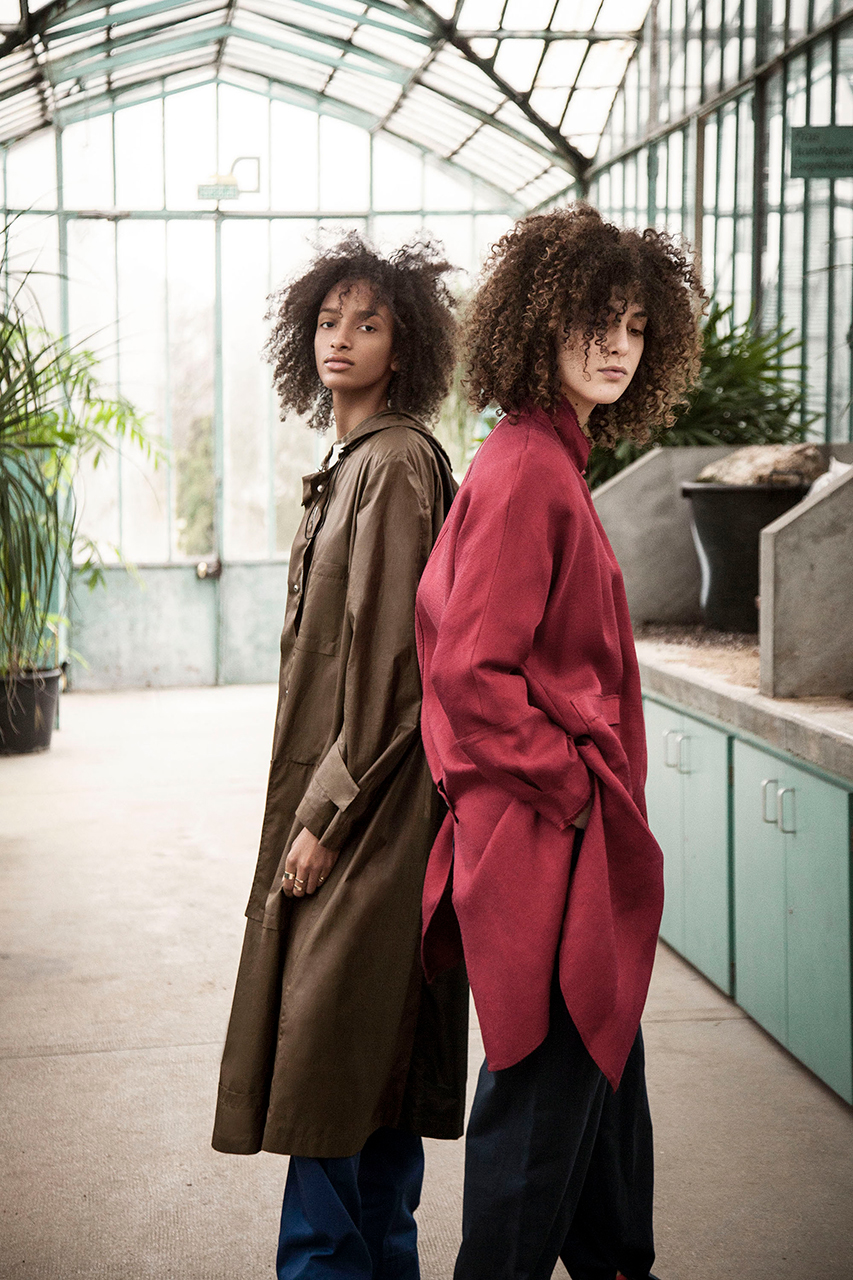 Unlimited Greenery — Left: Jacket Huber Egloff Trousers Koché / Right: Jacket Forte Forte Trousers Kenzo