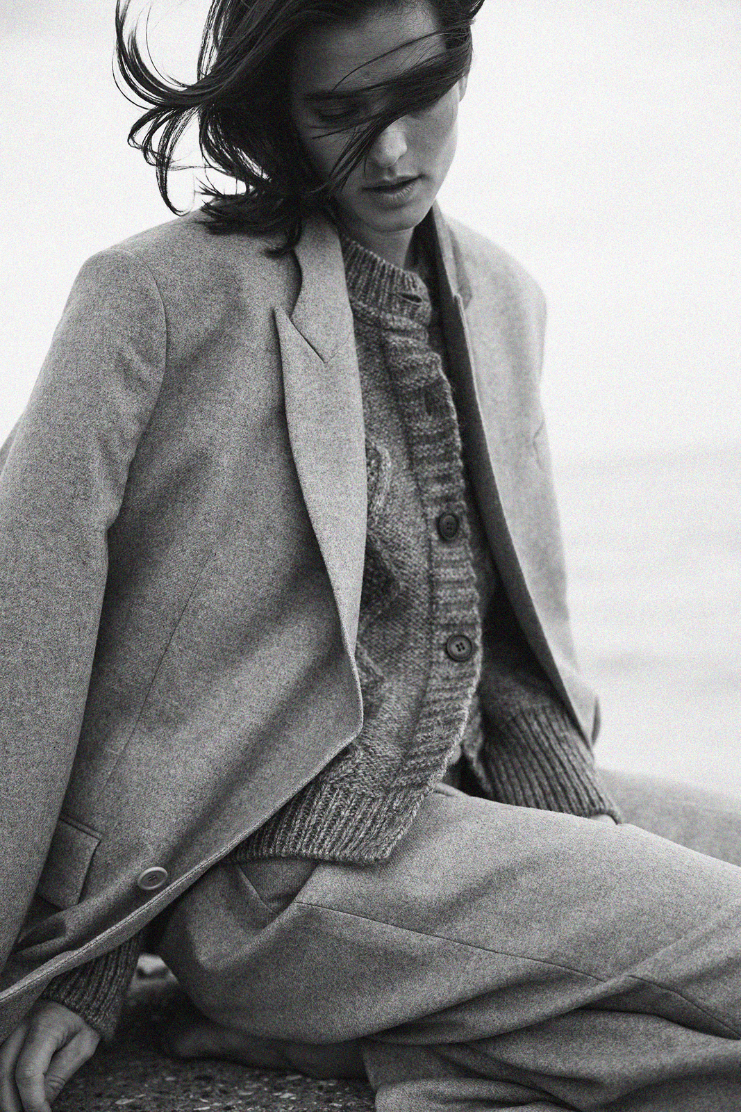 The Beach — Suit Filippa K cardigan Skall Studios